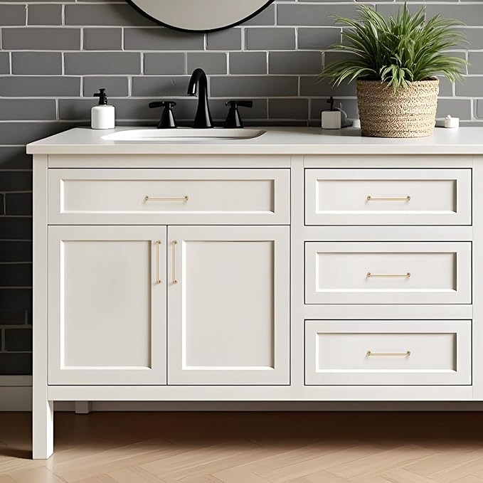 JOY DECOR Cabinet Pulls – 6-1/4 Inch Hole Center, Champagne Bronze, 20 Pack, Zinc Alloy Cabinet Handles for Drawers & Cupboard – Vintage Style Hardware for Kitchen, Bathroom, Dresser