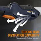 MAXXT 4mm Random Orbital Drywall Sander, Brushless 350W 3.5A Foldable Electric Wall Sander, Sander Tool with 1&2 Mode Suction Switching, Memory Variable Speed, 180° Flex Head, LED Light, Carry Bag