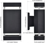 Motion Sensor Outdoor Wall Lights, Dusk to Dawn Exterior Light Fixtures with 3 Modes, Modern Up Down Wall Sconce, Waterproof Aluminum Porch Light for Garage, Patio, Front Door