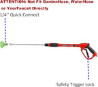 Tool Daily Deluxe Pressure Washer Gun, with Replacement Wand Extension, 5 Nozzle Tips, M22 Fitting, 40 Inch, 5000 PSI