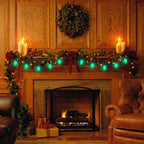 Abeja 25 Pack C9 Green Replacement Bulbs, 7W Vintage Incandescent Light Bulbs for Christmas Wedding Patio St. Patrick's Day Decoration, E17/C9 Intermediate Base