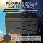 Wall Mount Mailbox, Large Capacity Mailbox for House, Visibility Galvanized Steel Rust-Proof Metal Post Box Drop, Mailboxes for Outside, 15.74"×9.84"×4.33" Solar Lanterns Black