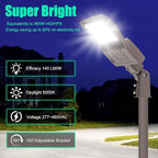 BBESTLED 480 Volt LED Parking Lot Light 240W LED Shoebox Parking Pole Lights with Slip Fitter, 33600LM 5000K IP65 DLC Listed Stadium Flood Light for Street Industries Roadways (277-480VAC Input)