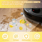 Floor Cleaning Solution Compatible With Roborock Robot Vacuum and Mop Cleaner (Qrevo/Q7/Q10/Saros 10R), Deep Cleans For Multiple Hard Floor, Suitable for All Robot Vacuum With Mopping (Lemon)