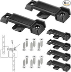 Saillong Replacement Sash Lock Compatible with Prime-line F 2590 for Vertical & Horizontal Sliding Windows, 2-1/4” Mounting Hole Centers, Broken Sash Locks for Additional Home Security(Black,6 Pack)