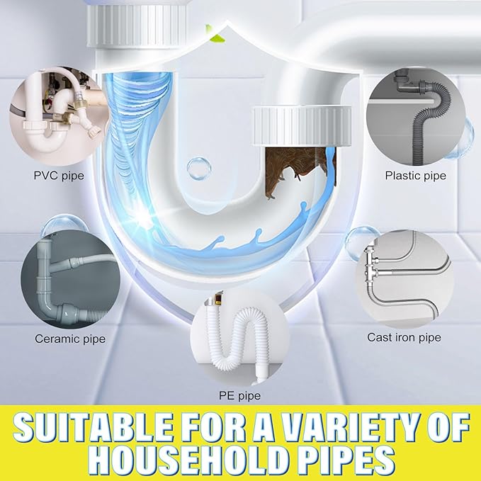 Pipeline Dredging Agent, 350ml Drain Cleaner, Powerful Sink & Toilet Clog Remover for Kitchen & BathroomCleaning, 1PCS (8 Fl Oz (Pack of 1), Lavender)