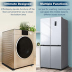 Heavy Duty Extendable Appliance Rollers Mobile Washing Machine Base,Furniture Dolly Mobile Roller,Fridge Stand Moving Cart Appliance Wheels for Washing Machines,Dryers, Refrigerators (White)