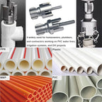 Integrated Internal & External Pipe Threading Tool, Electric Drill Compatible, 1/2" & 3/4" Pipe Sizes, PVC Pipe Thread Repair-Chasing & Restoring, Thread Trimming and Angle Bolt Repair Tool