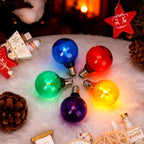 25Pack G40 Christmas LED String Lights Bulbs, E12 Screw Base Shatterproof Colored Bulbs for Outdoor Holiday Decor 120V 0.6W Dimmable Equal to 7W, Patio & Christmas Tree Lighting (Multicolor)