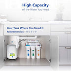 3 Gallon RO Expansion Tank – Compact Reverse Osmosis Water Storage Pressure Tank with Free Tank Ball Valve