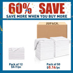 White Microfiber Towels- 50 Pack, Microfiber Cleaning Cloths Bulk, Microfiber Towels for Cars, Cleaning Rags (12x12 inches)