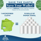 DAN RIVER 24-Pack Microfiber Towels – Ultra Absorbent, Lint-Free & Streak-Free Rags for Cleaning House, Car & Kitchen - Must-Have Cleaning Essentials - 12" x 12" - Assorted