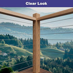 Left&Right Handed Thread Lag Screws for 1/8" Decking Cable Railing Kit/Hardware, Non-Turnbuckle System (10, Black, 1/8")