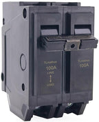 100 amp Breaker 2 Pole Plug-in Mount Type THQL Feeder Molded Case Circuit Breaker 120/240V AC, Compatible with GE Thick Series and Q-Line Series Load Centers