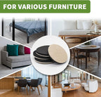 Felt Furniture Sliders for Hardwood Floors 8 PCS - 3 1/2 inch Furniture Moving Slider – Heavy Duty Felt Movers Sliders Chair Legs Floors Protectors (for Hardwood Floors)