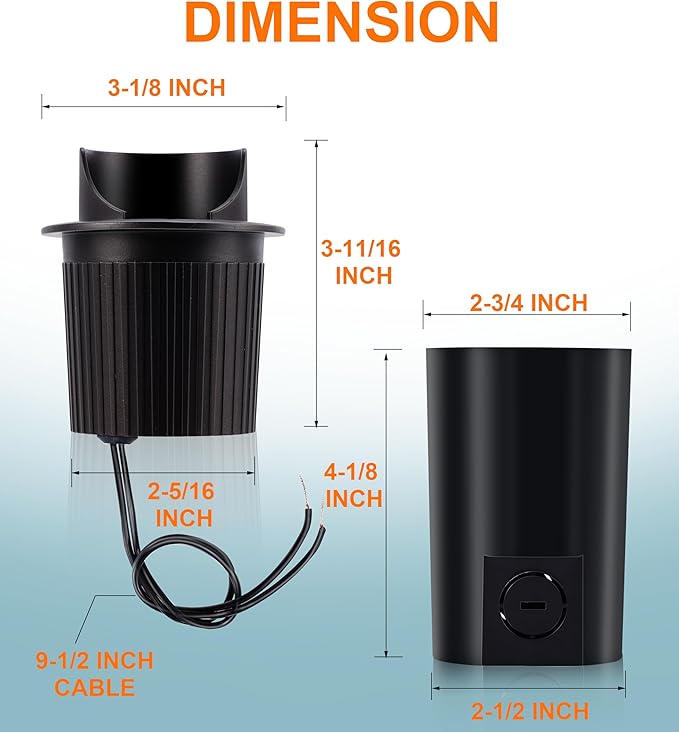 [6 Pack] CLOUDY BAY 9W Well Lights Landscape LED In Ground Outdoor,Shielded Top,Low Voltage 12-24V AC/DC,Waterproof Aluminum Uplights,2700K/3000K/3500K/4000K/5000K,Transformer Excluded