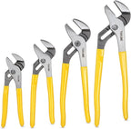 TOPLINE 4-piece Tongue and Groove Joint Pliers Set with Dipped Handles, Groove Joint Pliers Set Included 12-Inch, 10-Inch, 8-Inch and 6-Inch, Ideal for Basic Home Repair and General Applications