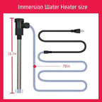 2000W Immersion Water Heater for Pool & Hot Tub – Portable Electric Submersible Heater with Temp Control, Auto Shut-Off, and WiFi Timer for Above Ground Pool, Bathtub, and baptismal pool
