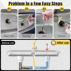 Drain Snake, 2 Pcs Drain Clog Remover(63 In And 35.5In), Upgraded Sink Drain Cleaner, Flexible Plumbing Snake With 4 Claws, Snake Drain Hair Removal Tool, Toilet Snake Drain Clog Remover