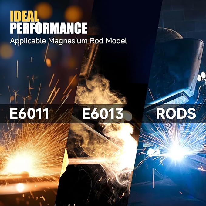 Alloyman 120A Stick Welder 110V for 1/16"-1/8" Rods, LED Display with Digital IGBT Inverter small welding machine, Portable Welding Machine with Hot Start, Arc force and Anti-Stick