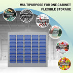 40 Drawer Tool Storage Cabinet with ABS Drawers, Bolt and Nut Organizer Parts Box, Hardware Shelving Unit for Garage and Workshop