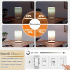 3.2 Inch 4000K Neutral White E26 LED Bulb 60 Watt Equal, AC 120V 600LM Edison Bulbs Dimmable, 6W T10 Tubular Filament Light Bulbs Clear Glass for Fan Pendant Wall Light, UL Listed-6 Pack