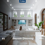 Amico 20 Pack 4 Inch 5CCT Ultra-Thin LED Recessed Ceiling Light with Junction Box, 2700K/3000K/4000K/5000K/6000K Selectable, 10W Eqv 70W, Dimmable Can-Killer Downlight, 700LM High Brightness