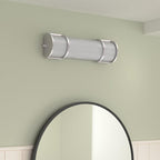 ASD LED 18" Vanity Flush Mount Light Fixture, Linear Bathroom Lighting Bar | 3CCT, Dimmable, Energy Star, ETL Listed | 20W 1650LM 3000-5000K 120V | Long Tube Bath Wall Sconce Over Mirror | Nickel