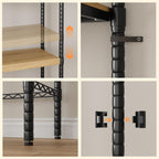 Double Row Over Washer and Dryer Storage Shelves, Laundry Room Organization and Storage, Heavy Duty Laundry Room Shelves, with Adjustable Height, 5-Tier