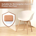 Ezprotekt 24 Pcs Rectangle Clear Felt Chair Leg Floor Protectors Caps for Hardwood Floors, Rectangle Silicone Felt Furniture Pads Cups for Chair Table Desk (Fit W :0.6-0.8", L: 0.9-1.3")