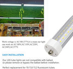 5ft T8 LED Tube Lights,45W 4500lm,White 6500K,Single Pin 5 Foot LED Bulbs,57.8 inches End to End,F60T12 75W Fluorescent Bulb Replacement,Dual-Ended Power,Ballast Bypass,Shop Lights,Pack of 10