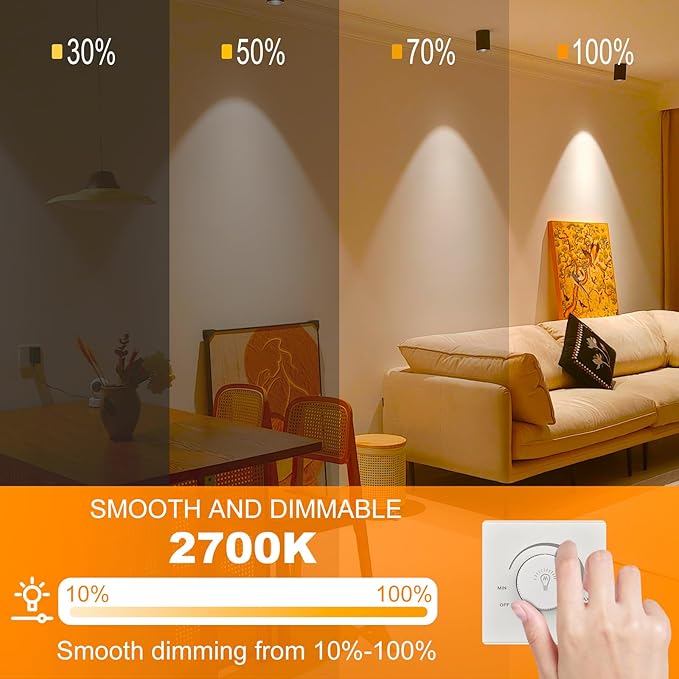 MR16 Halogen Bulbs 2 Pin, 12V 50W 12 Packs Halogen Light Bulbs Gu5.3 Base Dimmable with Clear Glass Cover, 2700K Warm White for Landscape Lights, Track Lights, Fiber Optics, Desk Lamps