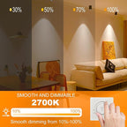 MR16 Halogen Bulbs 2 Pin, 12V 50W 12 Packs Halogen Light Bulbs Gu5.3 Base Dimmable with Clear Glass Cover, 2700K Warm White for Landscape Lights, Track Lights, Fiber Optics, Desk Lamps