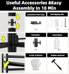 6-Tier 55" W x 24" D x 84" H Garage Shelving 3500LBS Storage Shelves Heavy Duty Metal Shelf Unit Adjustable Basement Industrial Storage Racks (6T-84 * 55 * 24)