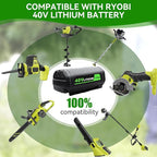 Upgraded 7.5-Ah High Capacity Replacement for Ryobi 40V Battery Lithium ion OP40601 Compatible with Ryobi 40 Volt Max Battery OP4040 OP40401 OP4026 OP40261 OP4050A
