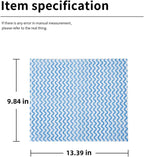 SUZZYVINE Disposable Cleaning Cloths Reusable Dish Cloths Dish Towels Blue Kitchen Towels Handy Wipes On Rolls Total 2 Roll 100 Pcs