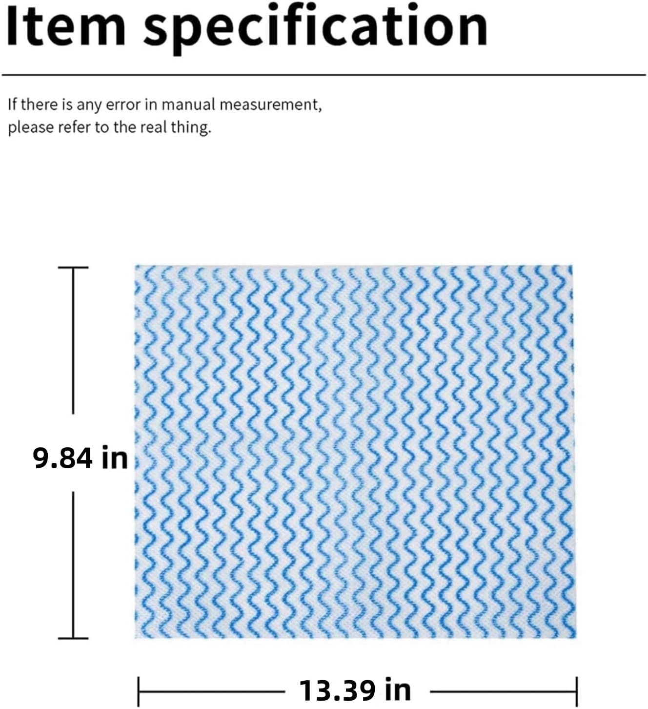 SUZZYVINE Disposable Cleaning Cloths Reusable Dish Cloths Dish Towels Blue Kitchen Towels Handy Wipes On Rolls Total 2 Roll 100 Pcs