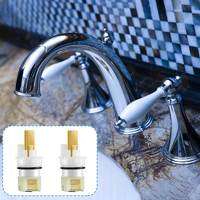 Honoson 4 Pack RP25513 Faucet Stem Replacement for Faucet Repair Kit with RP24096 Cartridge RP4993 Seat and Spring for Kitchen Home Cartridge Replacement