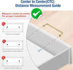 JOY DECOR Cabinet Pulls – 5 Inch Hole Center, Polished Brass, 2 Pack, Zinc Alloy Cabinet Handles for Drawers & Cupboard – Vintage Style Hardware for Kitchen, Bathroom, Dresser, Furniture Makeover