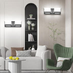 Tipace LED Dimmable Bathroom Vanity Light - 2 Lights Frosted White Acrylic Up and Down Fixture Over Mirror (6000K)