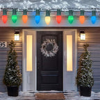 25 Pack C7 Multicolor Christmas Replacement Lights Bulbs, Ceramic Bulbs for Night Light Christmas Outdoor Patio Indoor String Lights, C7/E12 Candelabra Base, 5 Watt- Multicolor