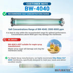 Max Water Brackish Water RO Membrane Element-BW-4040 2400 GPD, Commercial Reverse Osmosis size 4" x 40" good for Industrial, Municipal, Waste Water Re-Use, Car Wash, Whole House etc. (Pack of 4)