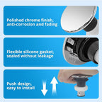 Polished Chrome 972098A Bathroom Sink Push & Seal Pop Up Drain Stopper Assembly,Part number is 35338-06XX,Sealed and Durable