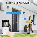 CAMCAMP Home Security Camera System, 16CH 4K NVR, 16PC PTZ WiFi Security Cameras Wireless Outdoor, Need Plug Charge, Auto Human Tracking, 2 Way Audio, 3 Night Vision, CCTV Surveillance Kit(16, White)