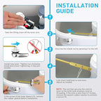 Toilet Handle Replacement Kit - Universal Front Mount Toilet Flush Handle, American Standard Toilet Lever Replacement Fits Most Toilets, Metal Toilet Tank Lever with Steel Flapper Chain [Brass&Chrome]