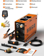 Rubik Mini 160A Stick Welder 110/220V, 3 in 1 Welder Machine MIG/MMA/Lift Tig, Portable ARC Welding Machine with IGBT Inverter, Digital LCD Dispaly Welder. （Not Spool Gun）
