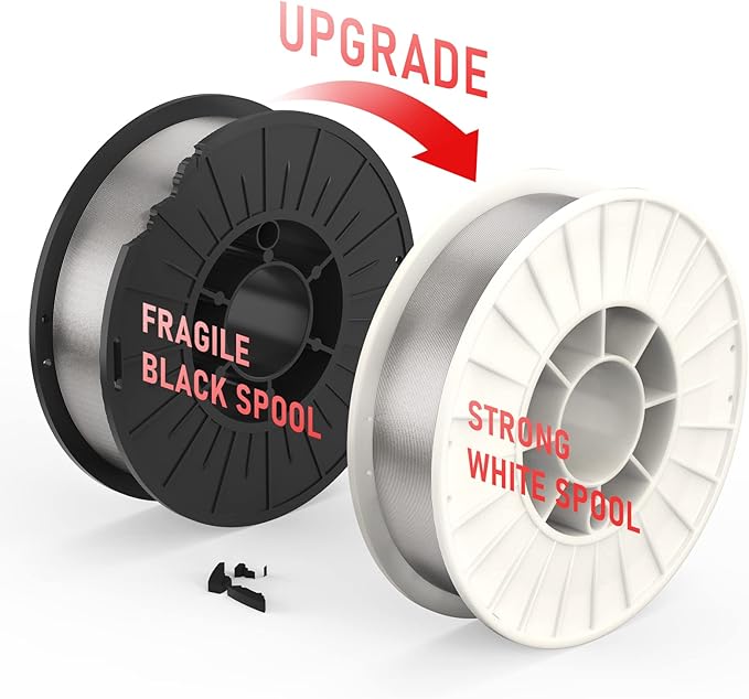 YESWELDER Flux Core Gasless MIG Wire, E71T-GS Mild Carbon Steel .035-Inch Diameter 10-Pound, Strong ABS Plastic Spool Welding Wire