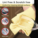 Microfiber Cleaning Cloths Roll, 75 Pack Tear Away Microfiber Towels Roll, 12" x 12" Lint Free Rags, Reusable Cleaning Cloths, Washable, Scratch Free,Ultra Absorbent Dish Rags(Yellow)