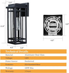 13.8'' Outdoor Wall Light Fixtures 1 Pack, Black Porch Lights Outdoor Lighting for House, Exterior Lighting Fixtures Wall Lanterns, Waterproof Modern Outside Sconce Lights for Patio Garage (No Sensor)