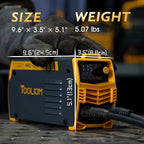TOOLIOM 135A 110/220V Dual Voltage Mini Stick Welder Lift TIG Welder with LCD Display Portable Welding Machine with Hot Start, Arc Force and Anti-Stick